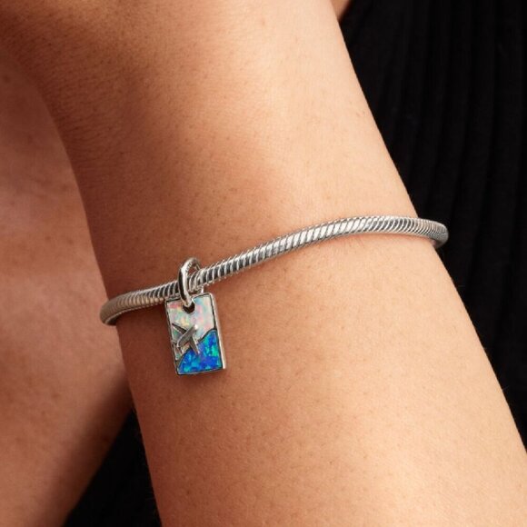 Women's Sterling Silver Symbol of Freedom and Adventure Charm Designed Bracelet - Picture 2 of 5